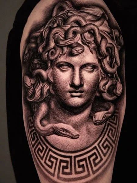 versace tattoo on neck|medusa full body tattoo.